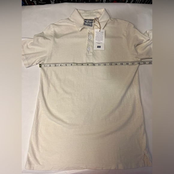 NWT Jungmaven Preston Polo Shirt | Washed White | size XS - Picture 9 of 11